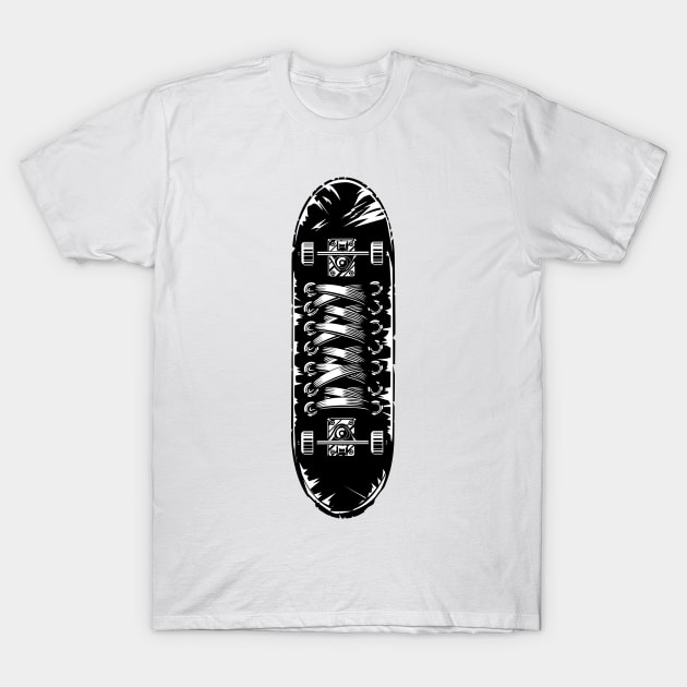 SneakersBoard. Black ink print. T-Shirt by Kazanskiy